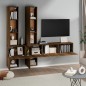 Mobile Porta TV a Parete Rovere Marrone in Legno Multistrato Mobile Porta TV a Parete Rovere Marrone in Legno Multistrato