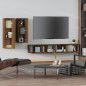 Set Mobili Porta TV 4 pz Rovere Marrone in Legno Multistrato Set Mobili Porta TV 4 pz Rovere Marrone in Legno Multistrato