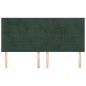 Testiera 4 pz Verde Scuro 80x5x78/88 cm in Velluto Testiera 4 pz Verde Scuro 80x5x78/88 cm in Velluto