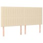 Testiera 4 pz Crema 80x5x78/88 cm in Tessuto