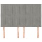 Testiere 4 pz Grigio Chiaro 72x5x78/88 cm in Velluto Testiere 4 pz Grigio Chiaro 72x5x78/88 cm in Velluto