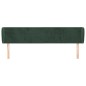 Testiera ad Orecchio Verde Scuro 163x23x78/88 cm in Velluto Testiera ad Orecchio Verde Scuro 163x23x78/88 cm in Velluto