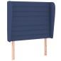 Testiera ad Orecchio Blu 83x23x118/128 cm in Tessuto Testiera ad Orecchio Blu 83x23x118/128 cm in Tessuto