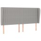 Testiera ad Orecchio Grigio Chiaro 203x23x118/128 cm in Tessuto Testiera ad Orecchio Grigio Chiaro 203x23x118/128 cm in Tessuto