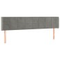 Testiera ad Orecchio Grigio Chiaro 163x16x78/88 cm in Velluto Testiera ad Orecchio Grigio Chiaro 163x16x78/88 cm in Velluto