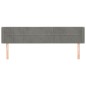 Testiera ad Orecchio Grigio Chiaro 163x16x78/88 cm in Velluto Testiera ad Orecchio Grigio Chiaro 163x16x78/88 cm in Velluto