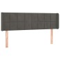 Testiera ad Orecchio Grigio Scuro 147x16x78/88 cm in Velluto