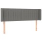 Testiera ad Orecchio Grigio Scuro 147x16x78/88 cm in Tessuto Testiera ad Orecchio Grigio Scuro 147x16x78/88 cm in Tessuto