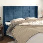 Testiera ad Orecchio Blu Scuro 163x16x118/128 cm in Velluto Testiera ad Orecchio Blu Scuro 163x16x118/128 cm in Velluto