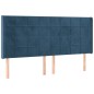 Testiera ad Orecchio Blu Scuro 163x16x118/128 cm in Velluto Testiera ad Orecchio Blu Scuro 163x16x118/128 cm in Velluto