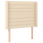 Testiera ad Orecchio Crema 83x16x118/128 cm in Tessuto Testiera ad Orecchio Crema 83x16x118/128 cm in Tessuto