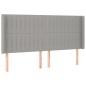 Testiera ad Orecchio Grigio Chiaro 163x16x118/128 cm in Tessuto Testiera ad Orecchio Grigio Chiaro 163x16x118/128 cm in Tessuto