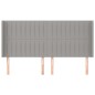 Testiera ad Orecchio Grigio Chiaro 163x16x118/128 cm in Tessuto Testiera ad Orecchio Grigio Chiaro 163x16x118/128 cm in Tessuto