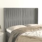 Testiera ad Orecchio Grigio Chiaro 147x16x118/128 cm in Velluto Testiera ad Orecchio Grigio Chiaro 147x16x118/128 cm in Velluto