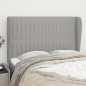 Testiera ad Orecchio Grigio Chiaro 147x23x118/128 cm in Tessuto Testiera ad Orecchio Grigio Chiaro 147x23x118/128 cm in Tessuto