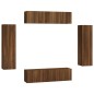 Set Mobili Porta TV 6 pz Rovere Marrone in Legno Multistrato