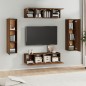Set Mobili Porta TV 6 pz Rovere Marrone in Legno Multistrato