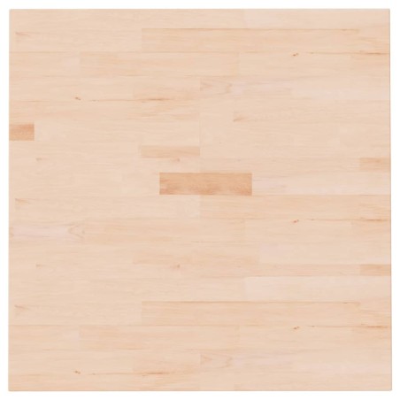 Piano Tavolo Quadrato 70x70x1,5cm Massello Rovere Non Trattato