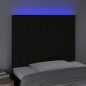 Testiera a LED Nera 100x5x118/128 cm in Tessuto Testiera a LED Nera 100x5x118/128 cm in Tessuto