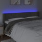 Testiera a LED Grigio Scuro 203x16x78/88 cm in Velluto Testiera a LED Grigio Scuro 203x16x78/88 cm in Velluto