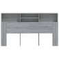 Testiera con Scomparti Grigio Sonoma 180x19x103,5 cm