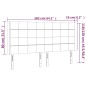 Testiera a LED Blu Scuro 163x16x118/128 cm in Velluto Testiera a LED Blu Scuro 163x16x118/128 cm in Velluto