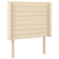Testiera a LED Crema 83x16x118/128 cm in Tessuto Testiera a LED Crema 83x16x118/128 cm in Tessuto