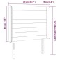 Testiera a LED Crema 83x16x118/128 cm in Tessuto Testiera a LED Crema 83x16x118/128 cm in Tessuto