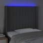 Testiera a LED Grigio Scuro 83x16x118/128 cm in Tessuto Testiera a LED Grigio Scuro 83x16x118/128 cm in Tessuto