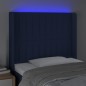 Testiera a LED Blu 103x16x118/128 cm in Tessuto Testiera a LED Blu 103x16x118/128 cm in Tessuto
