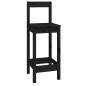 Set da Bar 9 pz Nero in Legno Massello di Pino Set da Bar 9 pz Nero in Legno Massello di Pino