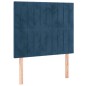 Giroletto con Testiera Blu Scuro 80x200 cm in Velluto Giroletto con Testiera Blu Scuro 80x200 cm in Velluto