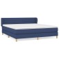 Giroletto a Molle con Materasso Blu 160x200 cm in Tessuto