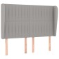 Giroletto a Molle con Materasso Grigio Chiaro 140x200cm Tessuto