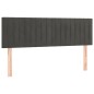 Giroletto a Molle con Materasso Grigio Scuro 140x200 cm Velluto