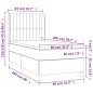 Giroletto a Molle con Materasso Blu 80x200 cm inTessuto