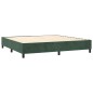 Giroletto a Molle con Materasso Verde Scuro 180x200 cm Velluto