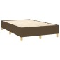 Letto a Molle Materasso e LED Marrone Scuro 120x200 cm Tessuto Letto a Molle Materasso e LED Marrone Scuro 120x200 cm Tessuto