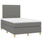 Letto a Molle Materasso e LED Grigio Scuro 120x200cm in Tessuto Letto a Molle Materasso e LED Grigio Scuro 120x200cm in Tessuto