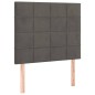 Letto a Molle con Materasso e LED Grigio Scuro 80x200cm Velluto Letto a Molle con Materasso e LED Grigio Scuro 80x200cm Velluto
