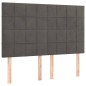 Letto a Molle con Materasso e LED Grigio Scuro 140x190 cm Letto a Molle con Materasso e LED Grigio Scuro 140x190 cm