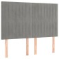 Letto a Molle Materasso e LED Grigio Chiaro 140x200 cm Velluto Letto a Molle Materasso e LED Grigio Chiaro 140x200 cm Velluto