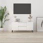 Mobile Porta TV Bianco Lucido 102x44,5x50 cm Legno Multistrato Mobile Porta TV Bianco Lucido 102x44,5x50 cm Legno Multistrato