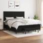 Giroletto a Molle con Materasso Nero 160x200 cm in Tessuto