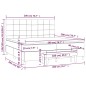 Giroletto a Molle con Materasso Rosa 200x200 cm in Velluto
