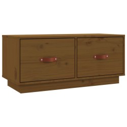 Mobile Porta TV Miele 80x34x35 cm in Legno Massello di Pino