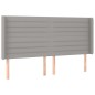 Letto a Molle Materasso e LED Grigio Chiaro 160x200 cm Tessuto Letto a Molle Materasso e LED Grigio Chiaro 160x200 cm Tessuto