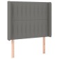 Letto a Molle Materasso e LED Grigio Scuro 80x200 cm in Tessuto Letto a Molle Materasso e LED Grigio Scuro 80x200 cm in Tessuto