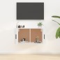 Mobile Porta TV a Parete bianco lucido 80x34,5x40 cm Mobile Porta TV a Parete bianco lucido 80x34,5x40 cm