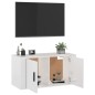 Mobile Porta TV a Parete bianco lucido 80x34,5x40 cm Mobile Porta TV a Parete bianco lucido 80x34,5x40 cm